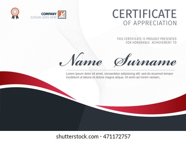 Vector template for certificate or diploma