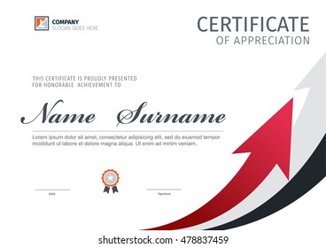 Vector template for certificate or diploma
