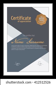 Vector template for certificate,modern diploma