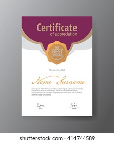 Vector template for certificate,modern diploma