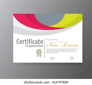 Vector template for certificate,modern diploma
