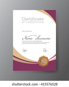 Vector template for certificate,modern diploma