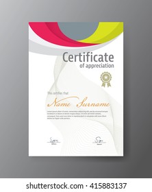Vector template for certificate,modern diploma
