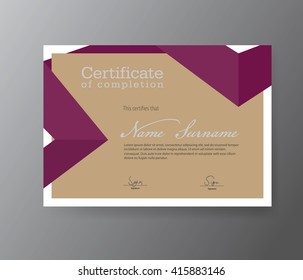 Vector template for certificate,modern diploma