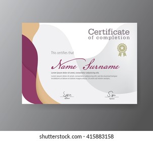Vector template for certificate,modern diploma
