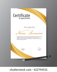 Vector template for certificate,modern diploma