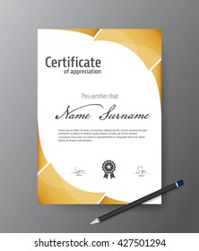 Vector template for certificate,modern diploma