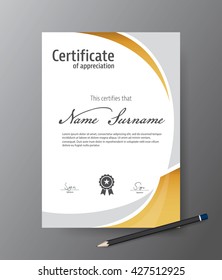 Vector template for certificate,modern diploma