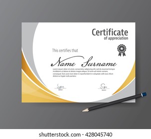 Vector template for certificate,modern diploma