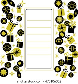 Vector template for Christmas card, invitation, background and more with space for text. 