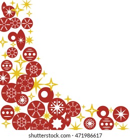 Vector template for Christmas cards, invitations, backgrounds and more with space for text. 