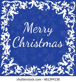 Vector template for Christmas cards, invitations, backgrounds and more with text. 