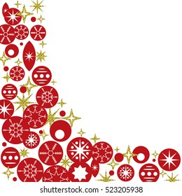 Vector template for Christmas cards, invitations, backgrounds and more with space for text.