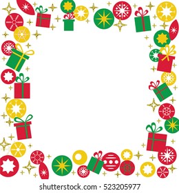 Vector template for Christmas cards, invitations, backgrounds and more with space for text.