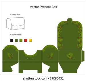 Vector Template for Christmas Gift Box