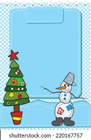Vector template for Christmas greetings, announcements and more.