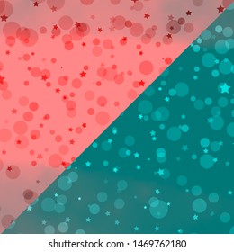 Vector template with circles, stars. Abstract illustration with colorful shapes of circles, stars. Design for textile, fabric, wallpapers.