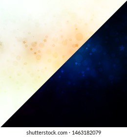 Vector template with circles, stars. Colorful disks, stars on simple gradient background. Design for wallpaper, fabric makers.