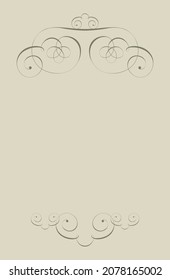 Vector template with classic floral ornaments or calligraphic vignette