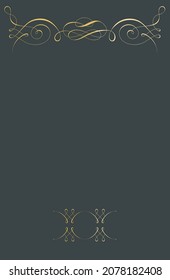 Vector template with classic floral ornaments or calligraphic vignette
