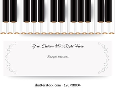 Vector Template: Color Pencil Piano Template