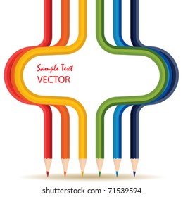 Vector Template with Colored Pencil