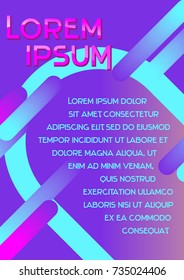 Vector template with colorful, sweet colors, abstract design and trendy geometric shapes.