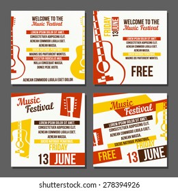 Vector Template For A Concert Poster Or A Flyer.