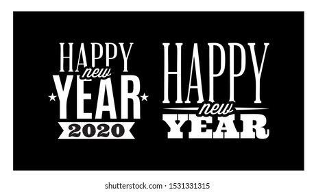 Vector template with congratulation for the new 2020 year.
