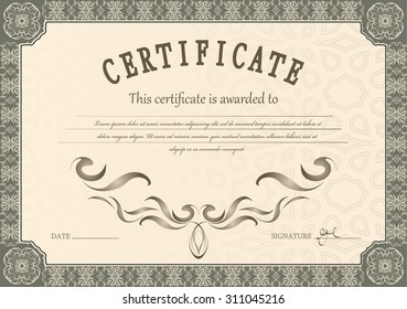vector template congratulatory certificate