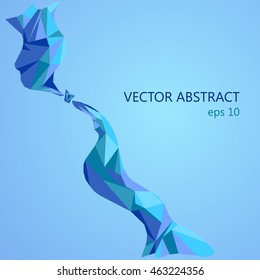 Vector template, consisting of polygonal tape and lettering