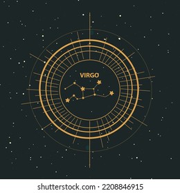 Vector template of constellations of zodiac signs for astrological, esoteric, magical sessions, magical personality research cards. Mystical tarot cards. A set of zodiac signs Aries, Taurus, Leo, Gemi