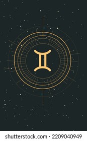 Vektorvorlage von Sternbildern für astrologische, esoterische, magische Sitzungen, magische Persönlichkeitsrecherchen. Mystische Tarot-Karten. Eine Reihe von Tierzeichen: Aries, Taurus, Leo, Gemi