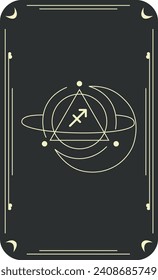 Vector template of constellations of zodiac signs for astrological, esoteric, magical sessions, magical personality research cards. Mystical tarot cards. A set of zodiac signs Aries, Taurus, Leo, Gemi