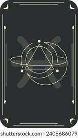 Vector template of constellations of zodiac signs for astrological, esoteric, magical sessions, magical personality research cards. Mystical tarot cards. A set of zodiac signs Aries, Taurus, Leo, Gemi