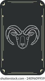 Vector template of constellations of zodiac signs for astrological, esoteric, magical sessions, magical personality research cards. Mystical tarot cards. A set of zodiac signs Aries, Taurus, Leo, Gemi
