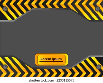 vector of template construction in black and yellow color