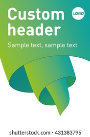 Vector template of corporate business form with a title and a place at the main block of text. Blank.