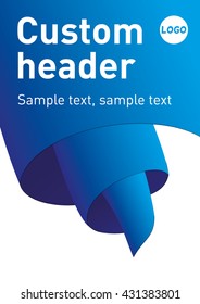 Vector template of corporate business form with a title and a place at the main block of text. Blank.