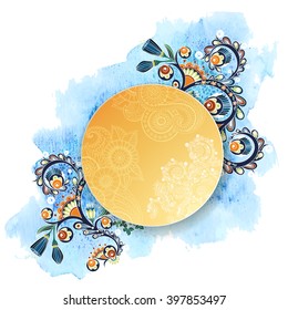 Vector template corporate identity. Business artworks with watercolor splash. Background for web, printed media design. Banner, business card, flyer, invitation, greeting card, postcard.