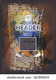 Vector template cover with spots paint, abstract background. Poster for an event.
