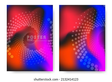 Vector template covers with gradient pattern. Set of vector cover templates. Modern set of covers. Composition of gradient on the covers. Creative cover design. Minimal covers design gradients