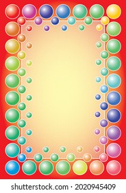 Vector template for decorative plates, cards, congratulations and more. Сolorful bubbles theme.