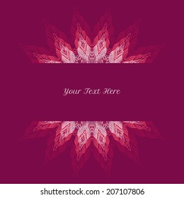 vector template with delicate vintage round pattern for card, invitation