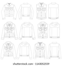 Vector Template for Denim Jackets