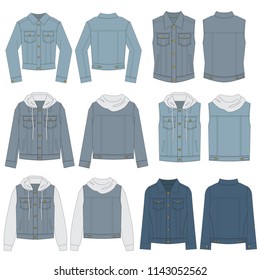 Vector Template for Denim Jackets