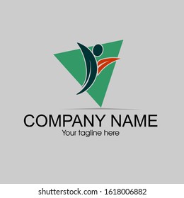 Vector template design of an abstract human image