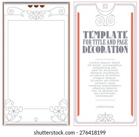Vector template for the design of advertisements, flayer, web, envelope, wedding  and other invitations or greeting cards 