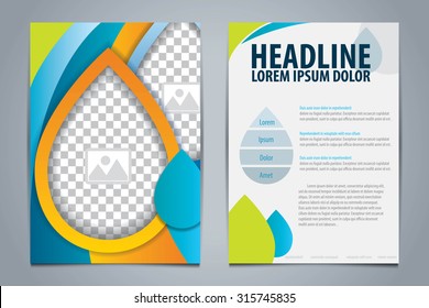 Vector of template design for brochure,flyer,booklet cover,report,A4 vertical Size,Abstract triangle