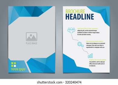 Vector of template design for brochure,flyer,booklet cover,report,A4 vertical Size,Abstract triangle